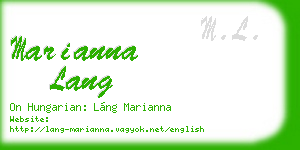 marianna lang business card