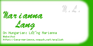 marianna lang business card